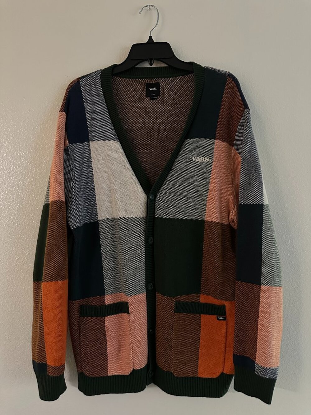 Vans Walden Plaid Cardigan Sweater - Official Color Mountain View
